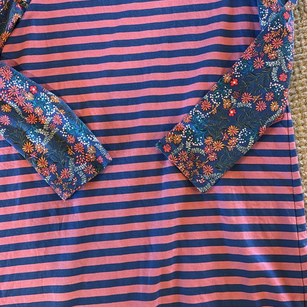 Matilda Jane Pink and Blue Striped Kids Dress
